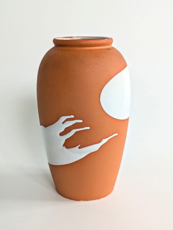 Image 1 of Vase Scheurich | Modèle 244-22 | 1980's Allemagne de l'Ouest Poterie