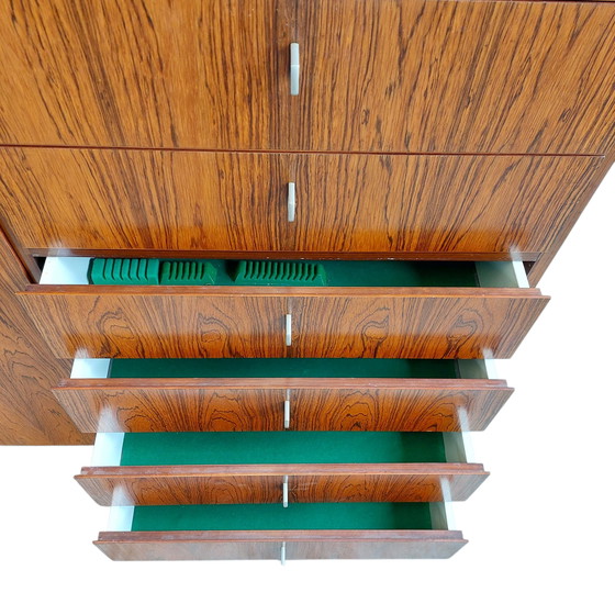 Image 1 of Cassettiera d'epoca in palissandro, mobile contenitore