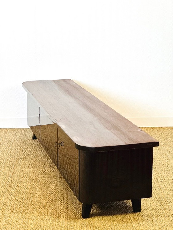 Image 1 of Vintage varnished low sideboard, 1960