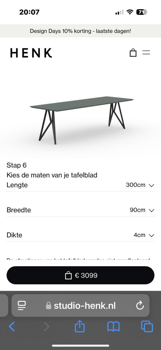 Image 1 of Table de salle à manger Studio Henk 300x90