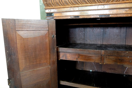 Image 1 of Gelderse Kussenkast, 17de eeuw, eikenhout. 