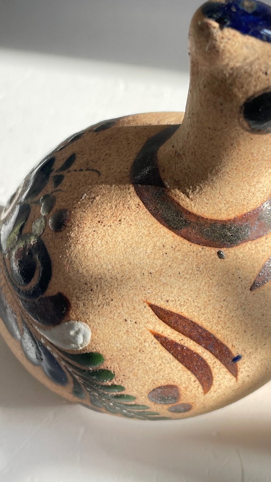 Image 1 of BIRD Handmade stoneware Mexico VINTAGE