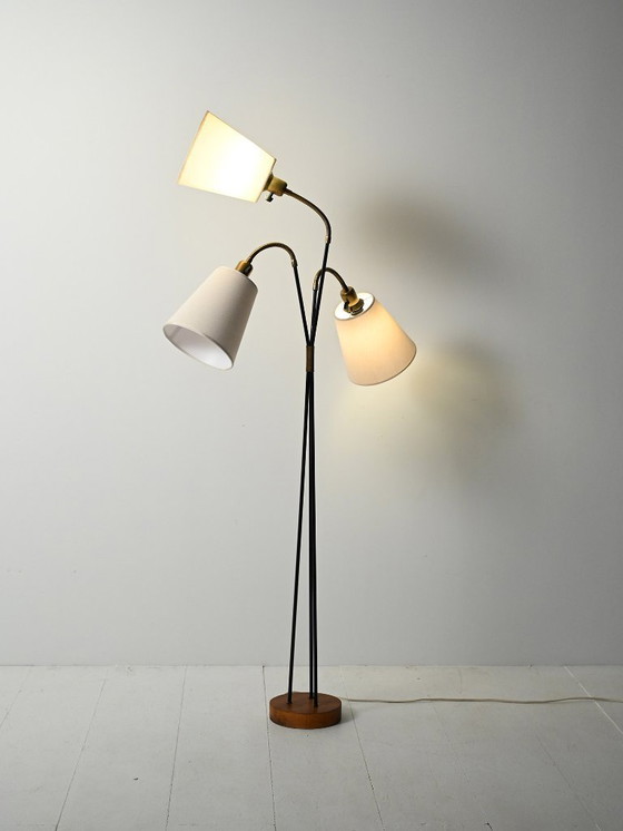 Image 1 of Scandinavian three-light floor lamp