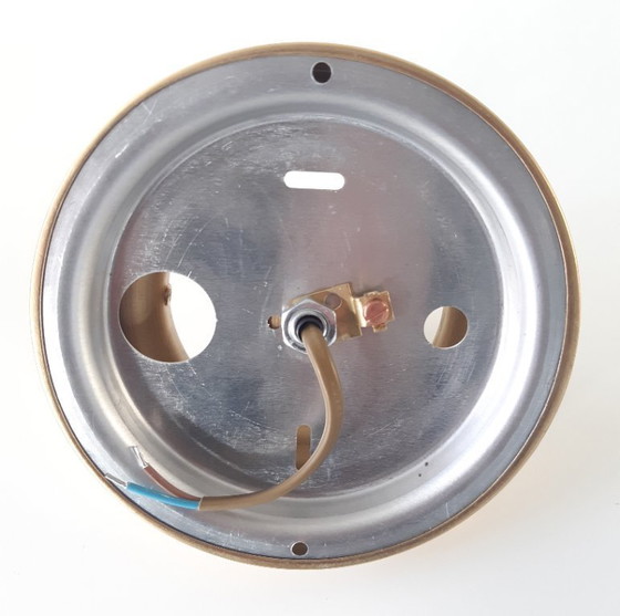 Image 1 of Glashütte Limburg plafondlamp, amberkleurige glazen brutalist hanglamp