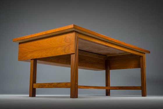 Image 1 of Schwedischer freistehender Architektenschreibtisch aus Teakholz, 1960er Jahre