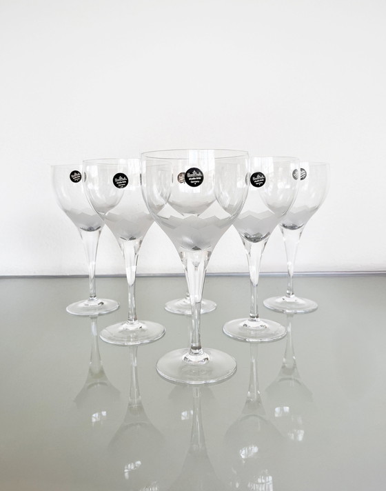 Image 1 of Set of six Rosenthal Studio Line Lotus wine glasses