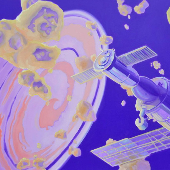 Image 1 of Entre maïs et crème, huile sur toile, 150 x 100 cm, Sandra Kolondam