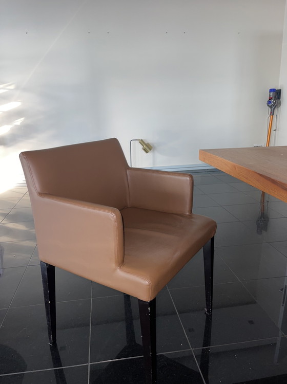 Designer table and six Poltrona Frau chairs – Dining tables, Leather, Wood (photo 5 of 8)