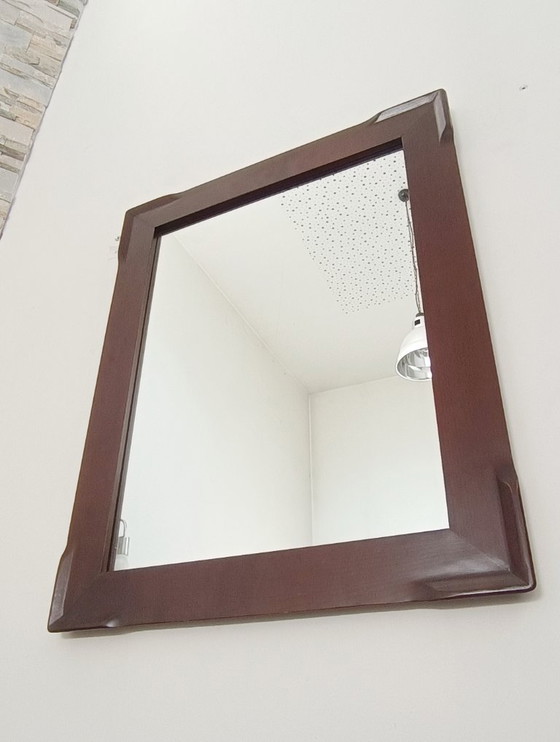 Image 1 of Espejo grande de madera maciza de cerezo.