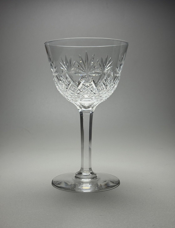 Image 1 of Val Saint Lambert - 6 kristallen glazen - handgeslepen - servies "Yvette" - vermeld in de catalogus van 1904-1905

