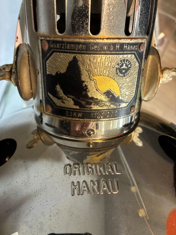 Lampe médicale Hanau Sollux, design industriel, années 1940, Original Hanau, Métal, Argenté, Industrieel (photo 5 sur 8)