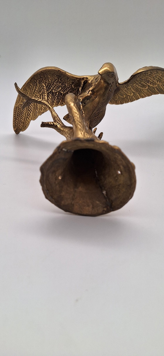Image 1 of Image, Aigle en laiton se posant sur une branche

- 26 cm - Laiton