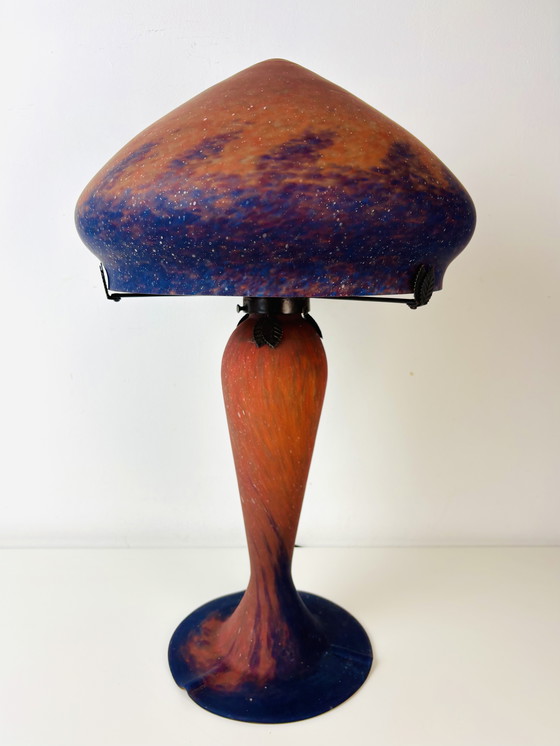 Image 1 of Französische Jugendstil-Pilzlampe pate de verre