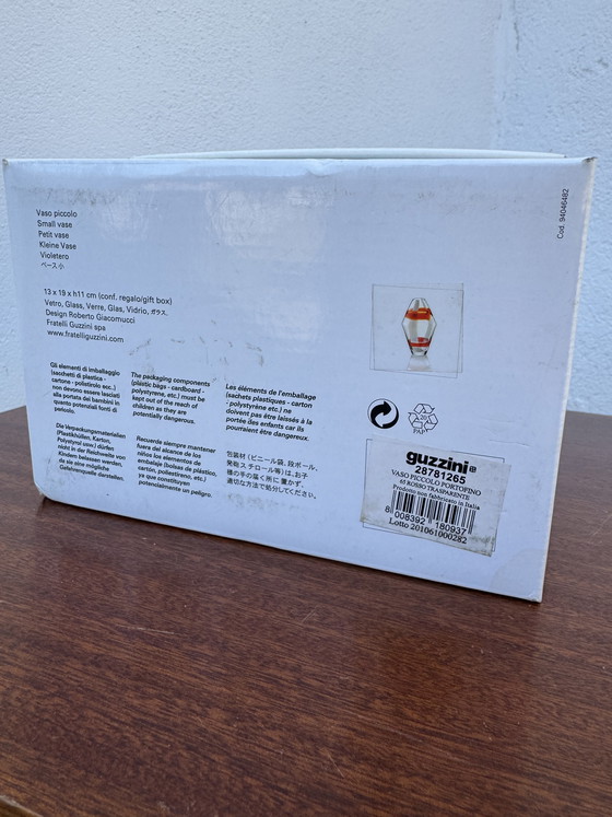 Image 1 of Kleine Guzzini vaas van geblazen glas