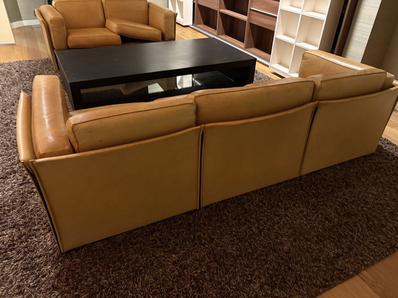 Image 1 of Cassina 3-seater leather sofa