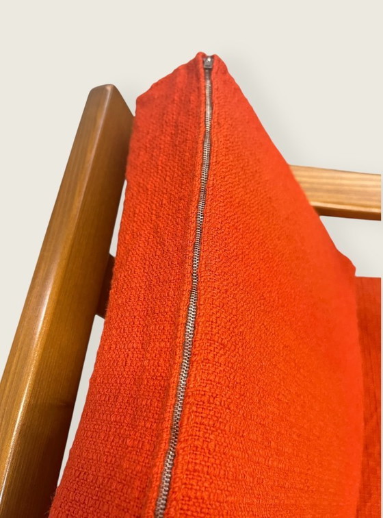 Image 1 of Poltrona vintage / poltrona da cocktail – anni '60 – stile scandinavo – legno massello – rivestimento originale sfoderabile