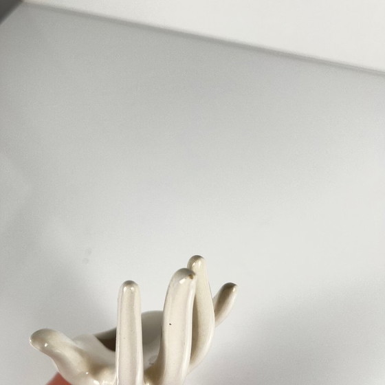 Image 1 of White porcelain soliflore vase/ring holder