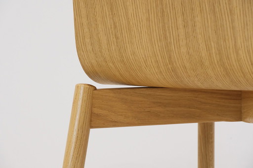 Bogaerts oak wooden chair with upholstery
