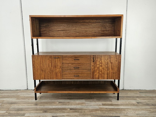 Teakhouten dressoir met ijzeren structuur, 1960