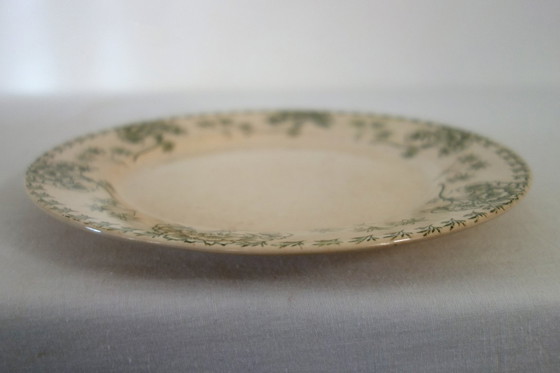 Image 1 of 8 flat ironstone plates "Palmyre" Sarreguemines