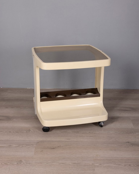 Vintage 1970s plastic and glass bar trolley by Marc Held for Prisunic – Bar carts (photo 2 of 8)
