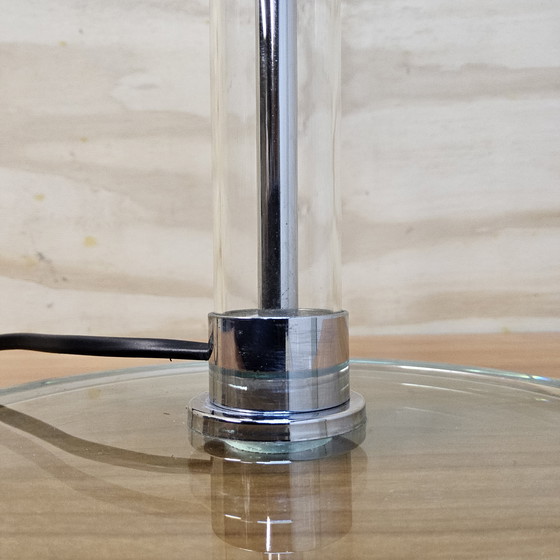 Image 1 of Vintage Chrome Bauhaus Wilhelm Wagenfeld Table Lamp WG24 Opaline glass (70s) design lamp