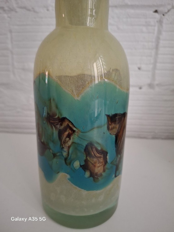 Vintage Mdina Glass Decanter / Bottle with Large Ball Stopper, Malta 1970s – Glass & Decanter (photo 3 of 10)