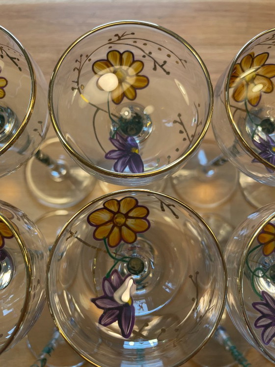 Set di 12 bicchieri da liquore Paul Nagel serie Tiffany dipinti a mano vintage – Bicchieri e caraffe, Glass (photo 9 of 16)