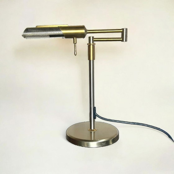 Image 1 of N-Licht table lamp, article number 5447. Top-quality classic from Germany. Infinitely dimmable, tiltable and extendable