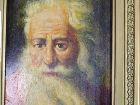 Image 1 of Jan Theuns - Olio su tavola - cornice dorata a fuoco - primo quarto del XX secolo