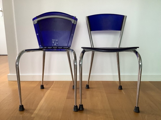 Image 1 of 2 sillas apilables azules de diseño italiano Baleri Italia