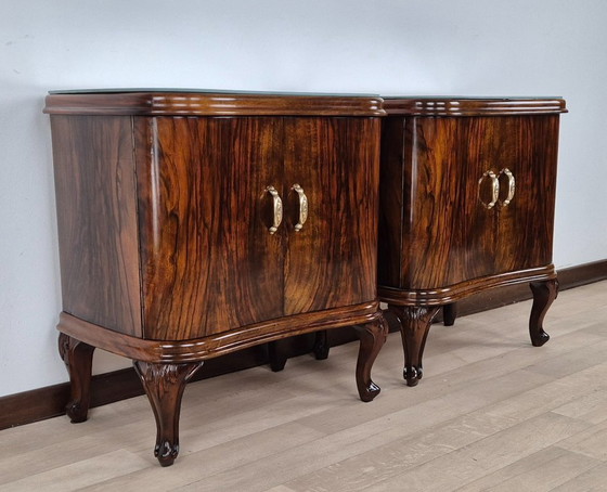 Image 1 of Art-Deco-Nachttische aus Florenz, 1934