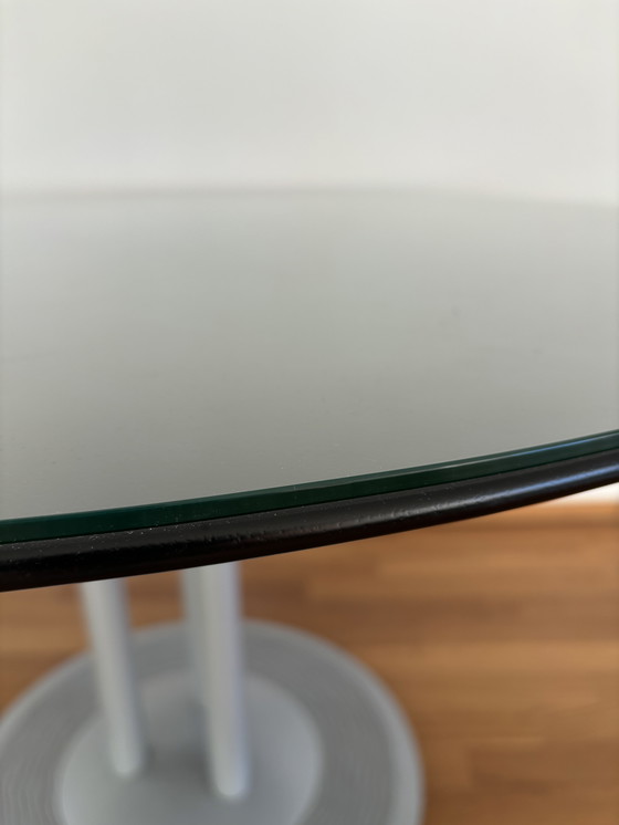 Image 1 of Leolux "Trias" designer dining table (Hugo de Ruiter) including custom-made glass top