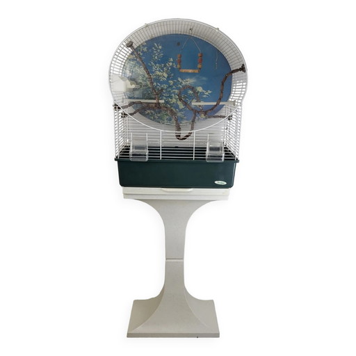 Vintage free standing bird cage