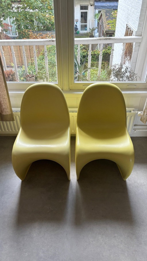 2x Vitra Panton Chair light yellow