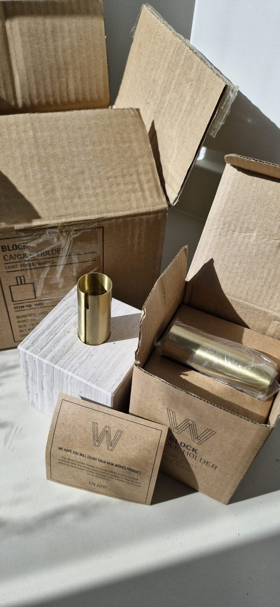 Image 1 of NIEUW - Design 'Block' Kaarsenhouder van New Works