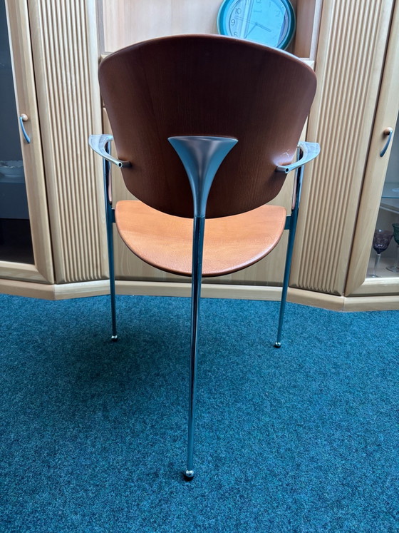 Set di 6 Sedie Classiche di Design „Andrea“, Josep Lluscà per Andreu World (1986), Sedie da pranzo, Alluminio (foto 4 di 10)