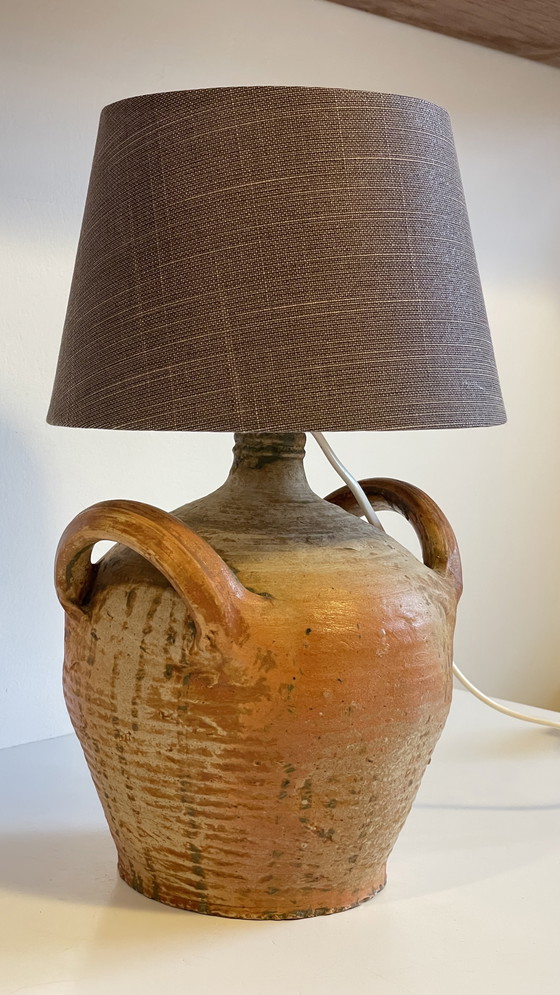 Image 1 of Vintage French Pottery Lamp