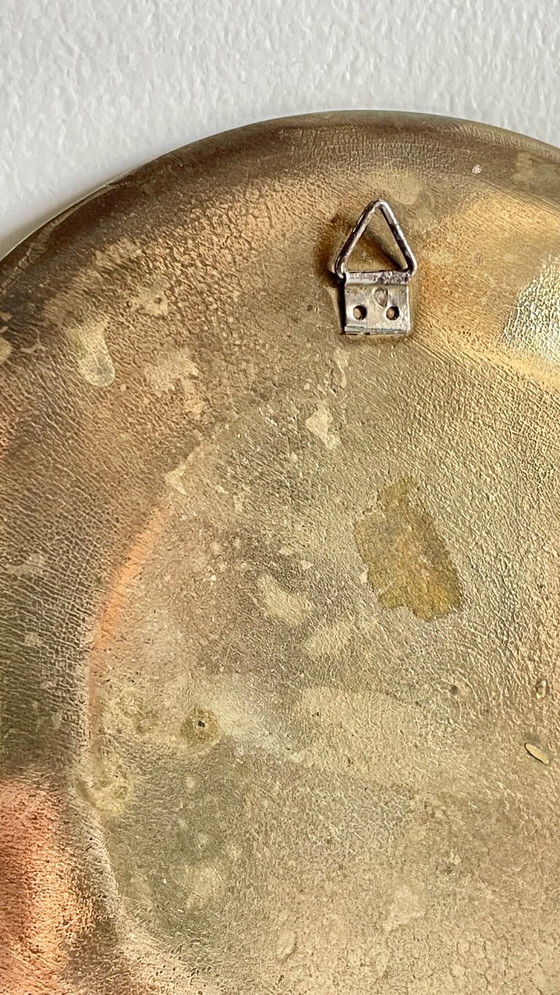 Image 1 of Vintage messing bord met vakjes