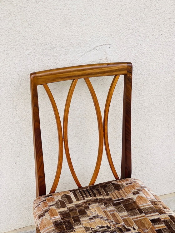 Image 1 of Paire de chaise et fauteuil vintage en teck et tissu, 1960