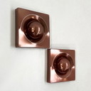 Set of 4 Bronze Space Age Wall Lamp, 1970s