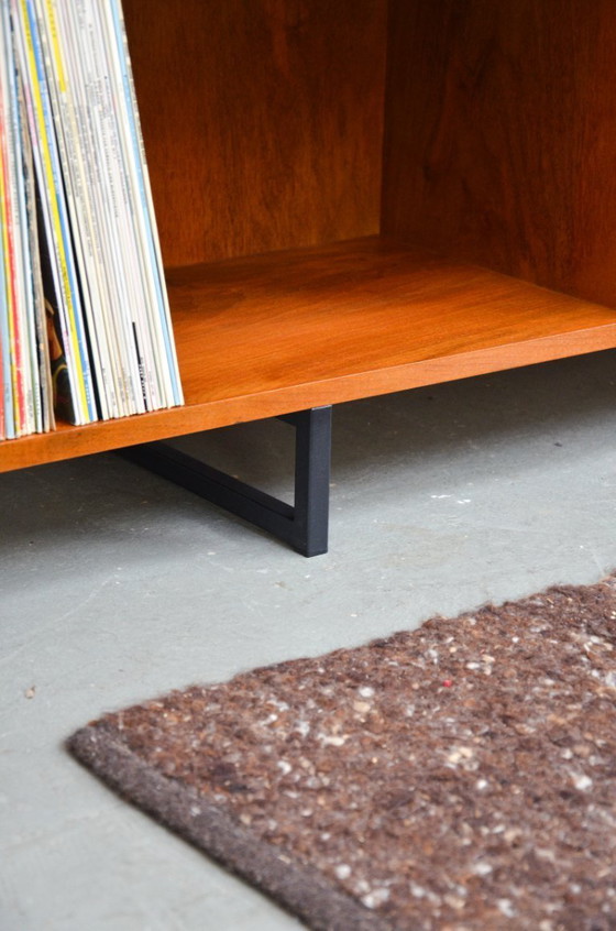 Image 1 of Open sideboard vintage vinyl walnut 70s lowboard phono HiFi