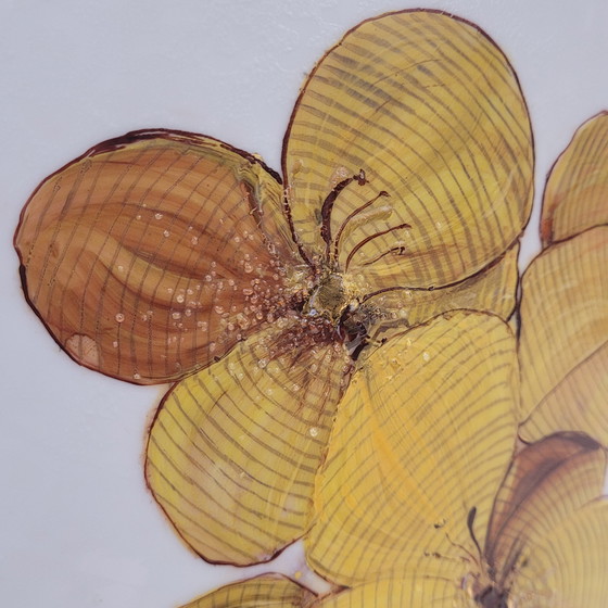 Image 1 of Vase „Gelber Hibiskus“, Valbonne, Limoges-Porzellan, 2002 – Frankreich