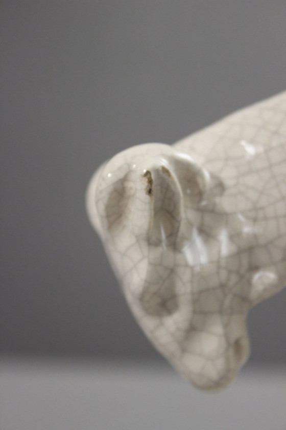 Image 1 of René Meynial - Cracked Art Deco Period Charging Aries France 1930s