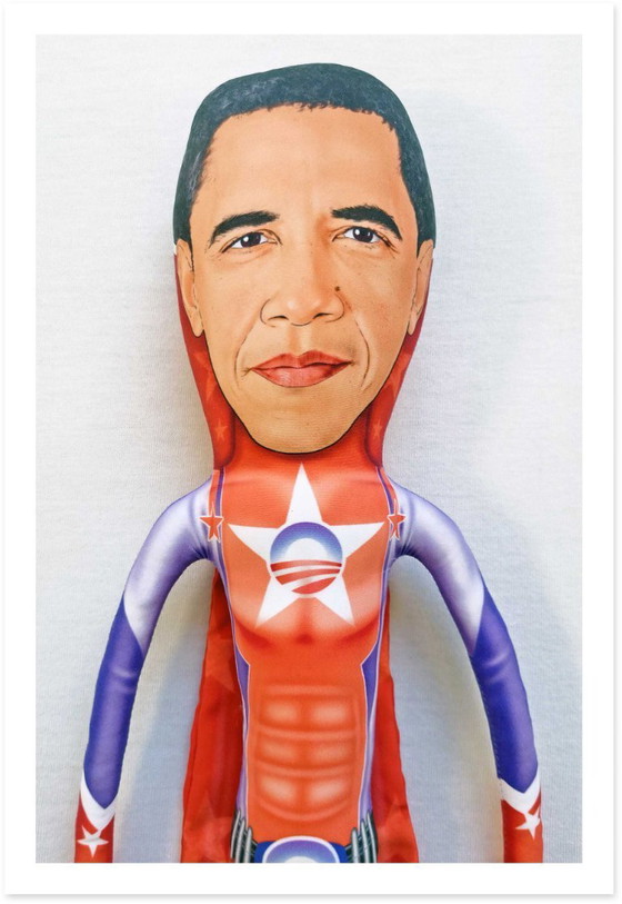 Image 1 of Super Obama-cadeau | Superheld Obama-kunstpop | Popart Barack Obama-decoratie | Stripboek-verzamelobject