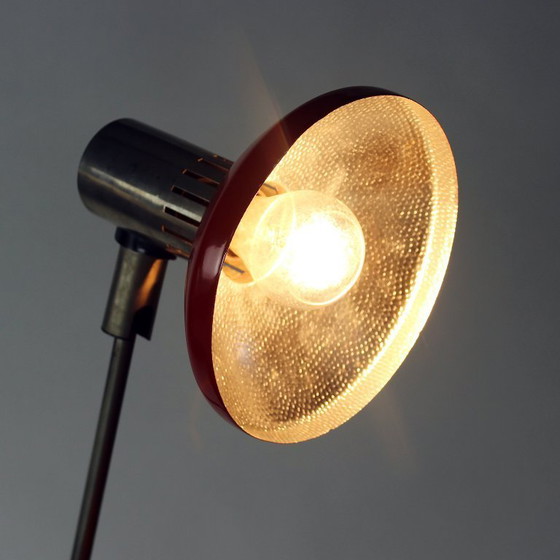 Image 1 of Midcentury Red Table Lamp By Aka Leuchen, Germany 1970s