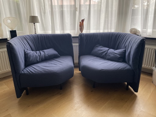 2x Italienische Designer-Sessel