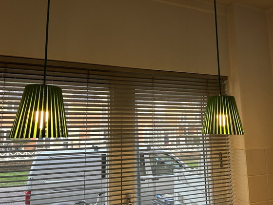 Image 1 of Ensemble de 2 suspensions Gispen Ray originales – Vertes – Design classique