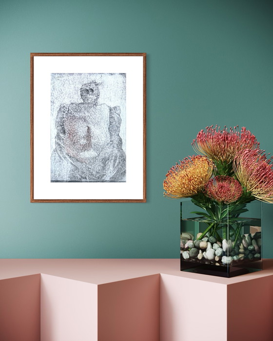 Image 1 of Robert Detheux "Erzwungene Stille" wunderschönes Gemälde von 1976