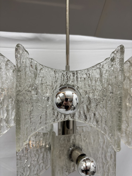 Image 1 of Vintage sputnik ijsglas hanglamp Kaiser Leuchten space age